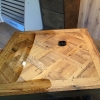 5.Antique old oak coffe table